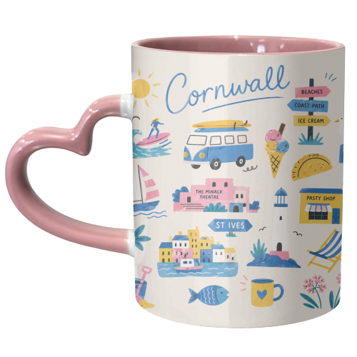 Cornwall Coast! - unique mug by The Yellow Box