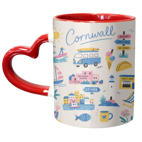 Cornwall Coast! - unique mug by The Yellow Box