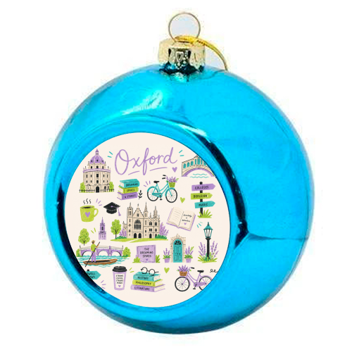Oxford whimsy! - colourful christmas bauble by The Yellow Box