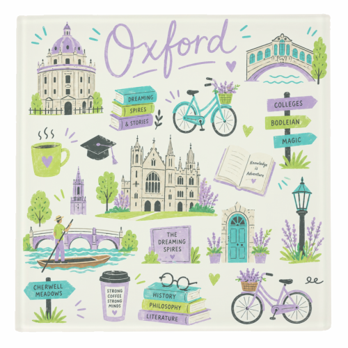Oxford whimsy! - personalised beer coaster by The Yellow Box
