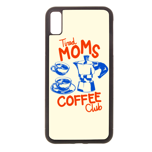 Tired Moms Coffee Club Doodle Illustration Retro Cozy - stylish phone case by EZbie