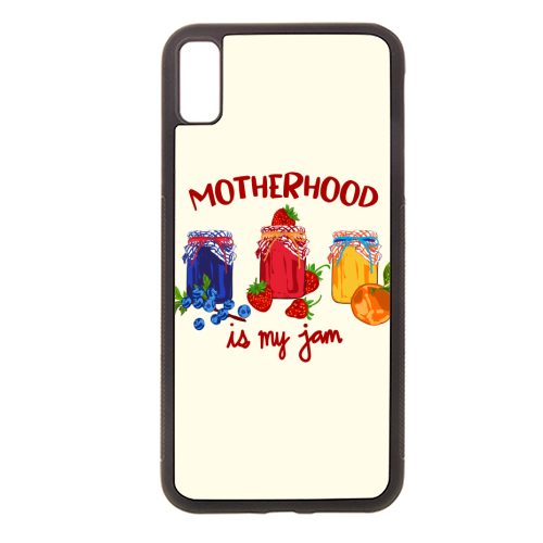Motherhood Is My Jam Aesthetic Cute Fruit Vintage Mom Design - stylish phone case by EZbie