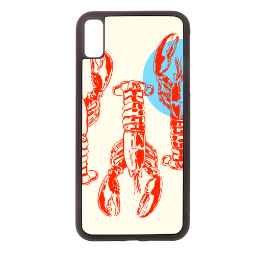 Lobster Sunset Retro Minimalist Coastal Aesthetic - stylish phone case by EZbie