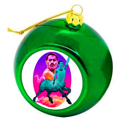 LOVERBOY - colourful christmas bauble by Jock Mooney