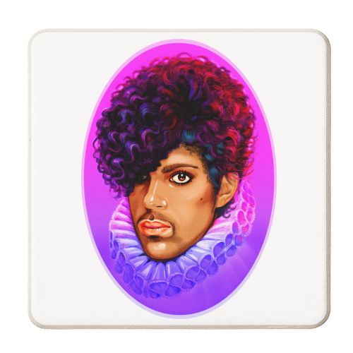 PURPLE RUFFLES - personalised beer coaster by Jock Mooney