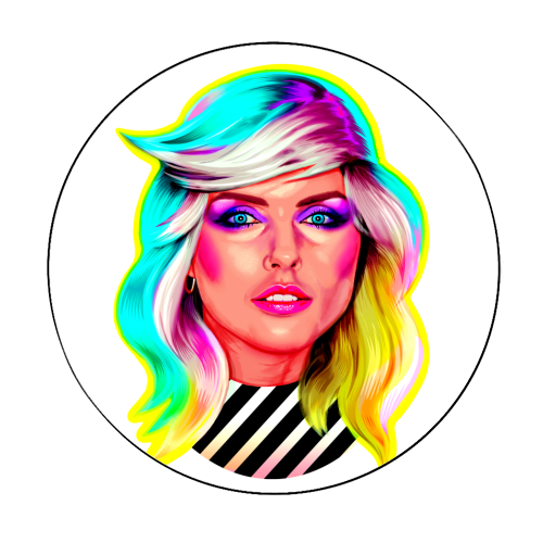 COOL BLONDE - Circle Sticker by Jock Mooney