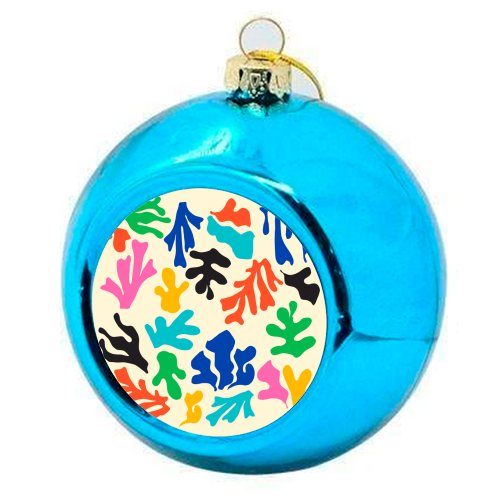 Summer Vibrant Colors Matisse Abstract Illustration - colourful christmas bauble by AbstraBotanica by Ezbie