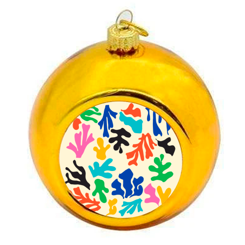 Summer Vibrant Colors Matisse Abstract Illustration - colourful christmas bauble by AbstraBotanica by Ezbie
