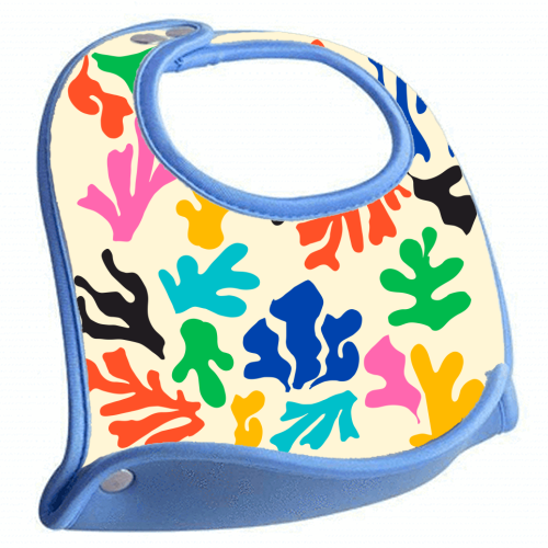 Summer Vibrant Colors Matisse Abstract Illustration - feeding bib by AbstraBotanica by Ezbie