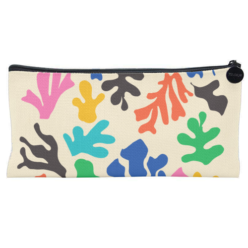 Summer Vibrant Colors Matisse Abstract Illustration - flat pencil case by AbstraBotanica by Ezbie