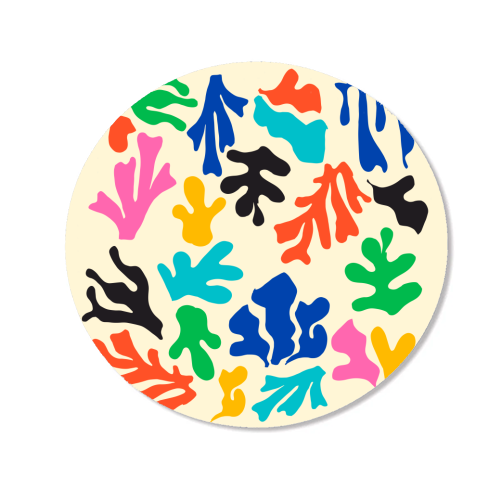 Summer Vibrant Colors Matisse Abstract Illustration - Magnet by AbstraBotanica by Ezbie