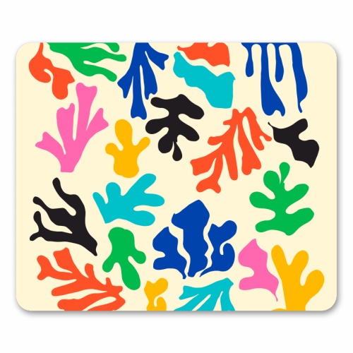 Summer Vibrant Colors Matisse Abstract Illustration - mouse mat by AbstraBotanica by Ezbie