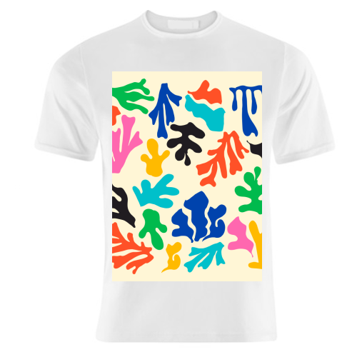 Summer Vibrant Colors Matisse Abstract Illustration - unique t shirt by AbstraBotanica by Ezbie