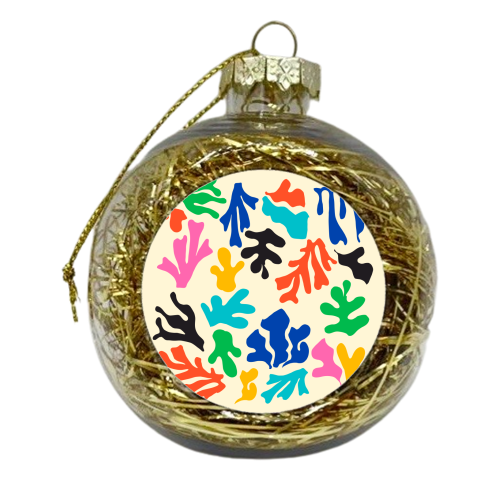 Summer Vibrant Colors Matisse Abstract Illustration - xmas bauble by AbstraBotanica by Ezbie