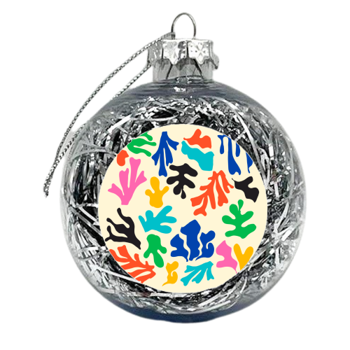 Summer Vibrant Colors Matisse Abstract Illustration - xmas bauble by AbstraBotanica by Ezbie