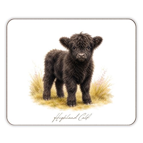 Black Highland Calf - designer placemat by Wildling Studio