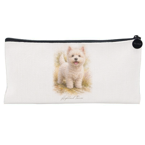 Highland Terrier - flat pencil case by Wildling Studio