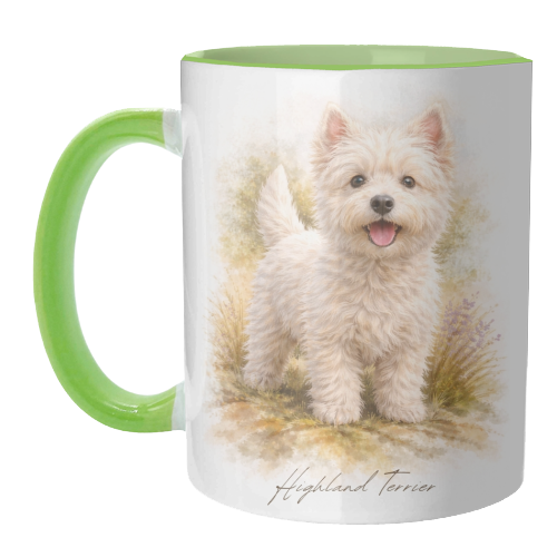 Highland Terrier - unique mug by Wildling Studio