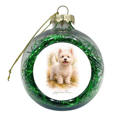 Highland Terrier - xmas bauble by Wildling Studio