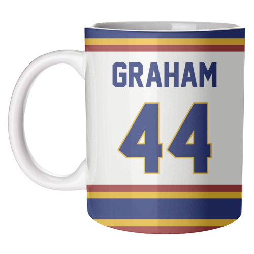 OC G Graham Jersey 44 - unique mug by The Girl Next Draw