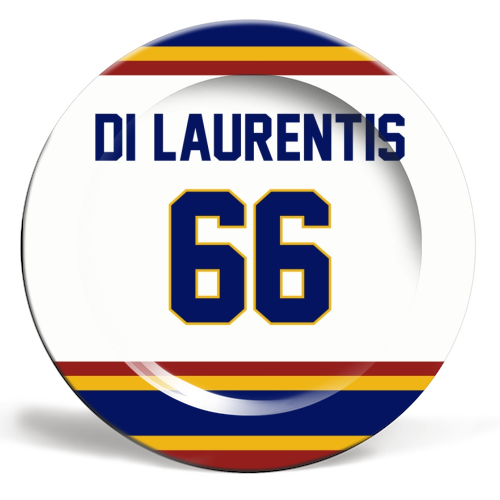 OC D Di Laurentis Jersey 66 - ceramic dinner plate by The Girl Next Draw