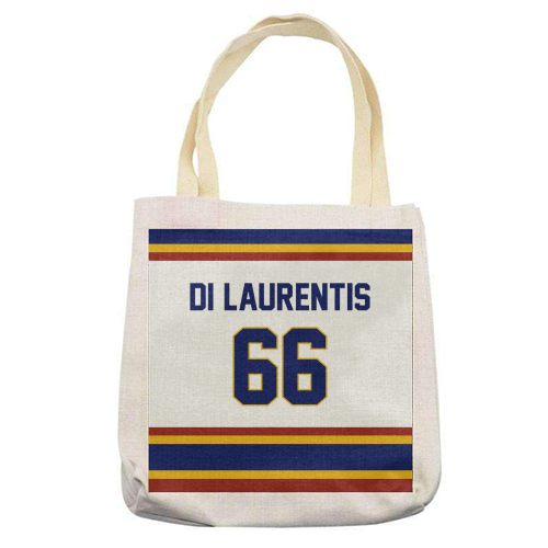 OC D Di Laurentis Jersey 66 - printed canvas tote bag by The Girl Next Draw