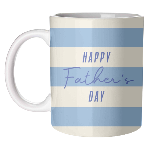 Father's Day Stripe print - unique mug by The Girl Next Draw