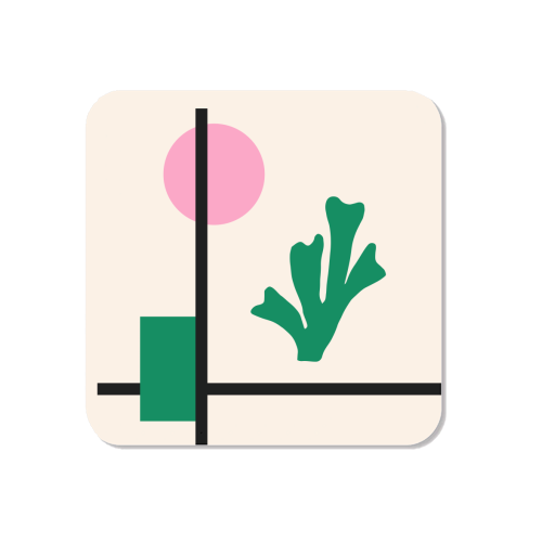 Minimalist Matisse Botanical Abstract Geometric - Magnet by AbstraBotanica by Ezbie