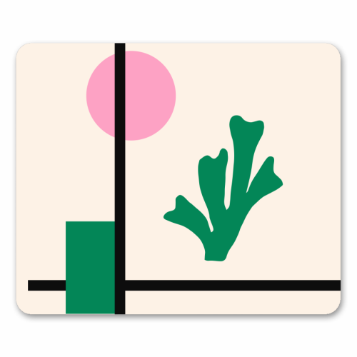 Minimalist Matisse Botanical Abstract Geometric - mouse mat by AbstraBotanica by Ezbie
