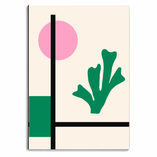 Minimalist Matisse Botanical Abstract Geometric - personalised A4, A5, A6 notebook by AbstraBotanica by Ezbie