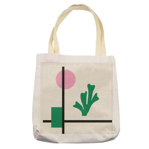 Minimalist Matisse Botanical Abstract Geometric - printed canvas tote bag by AbstraBotanica by Ezbie