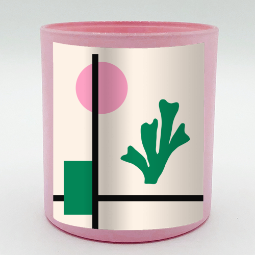 Minimalist Matisse Botanical Abstract Geometric - scented candle by AbstraBotanica by Ezbie