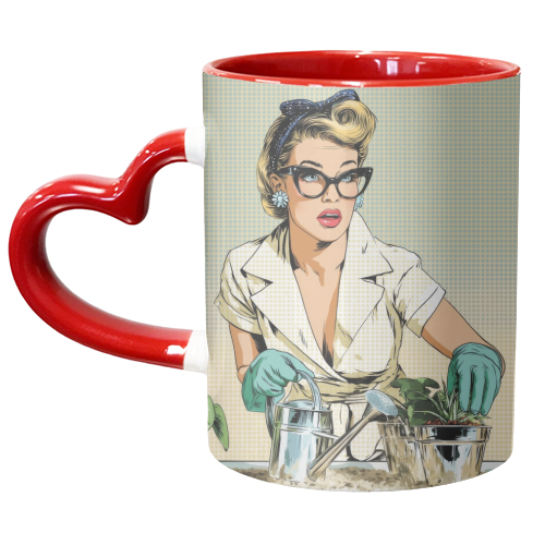 Vintage Garden Seduction - unique mug by DejaReve