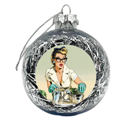 Vintage Garden Seduction - xmas bauble by DejaReve