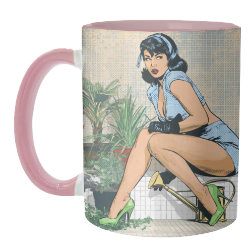 Sunshine & Cherry Lips - unique mug by DejaReve