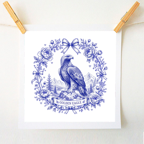 Golden Eagle - A1 - A4 art print by Lilly Rose