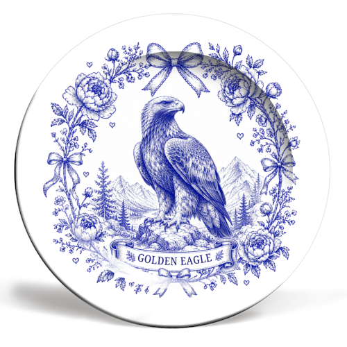 Golden Eagle - ceramic dinner plate by Lilly Rose