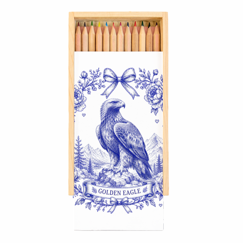 Golden Eagle - Coloured Pencils with Box by Lilly Rose