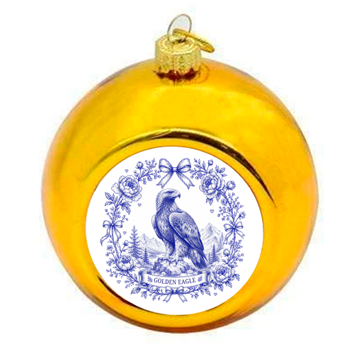 Golden Eagle - colourful christmas bauble by Lilly Rose
