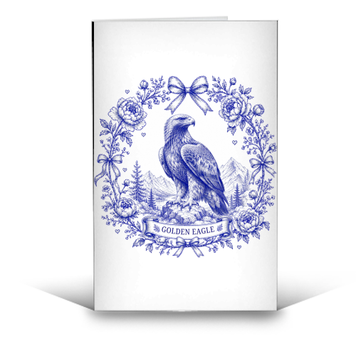 Golden Eagle - funny greeting card by Lilly Rose
