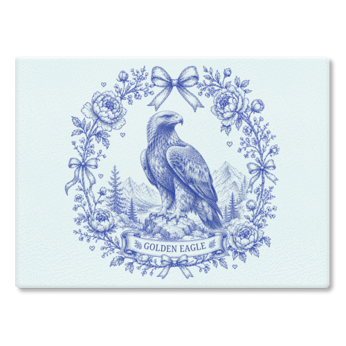 Golden Eagle - glass chopping board by Lilly Rose