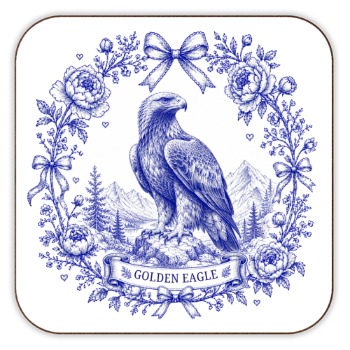 Golden Eagle - personalised beer coaster by Lilly Rose