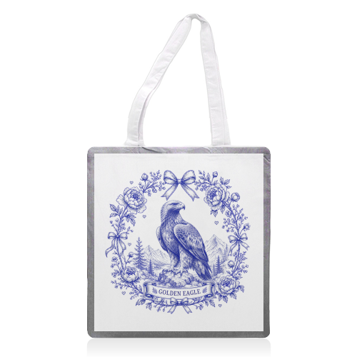 Golden Eagle - printed canvas tote bag by Lilly Rose