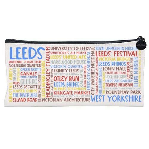 City Of Leeds Design - flat pencil case by All About Words Designs