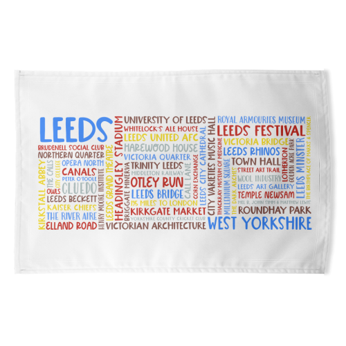 City Of Leeds Design - funny tea towel by All About Words Designs