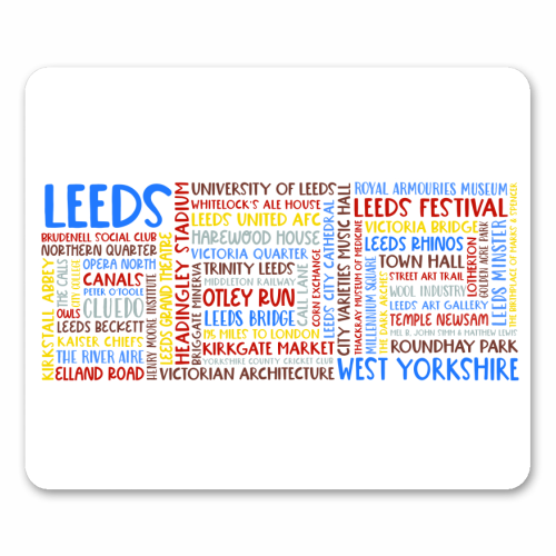 City Of Leeds Design - mouse mat by All About Words Designs