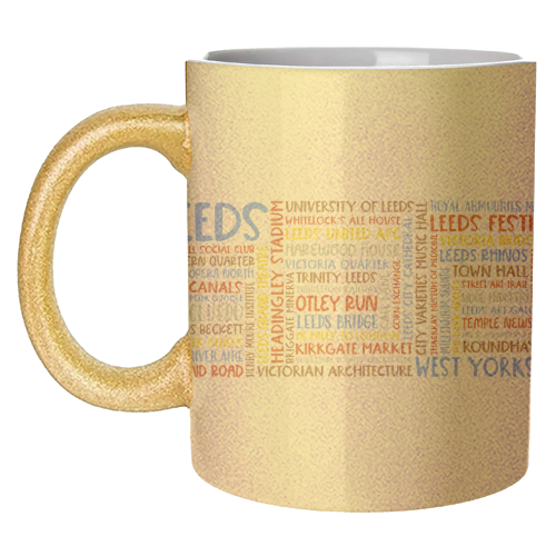 City Of Leeds Design - unique mug by All About Words Designs