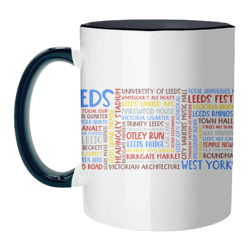 City Of Leeds Design - unique mug by All About Words Designs
