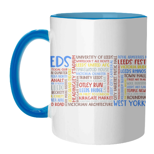 City Of Leeds Design - unique mug by All About Words Designs
