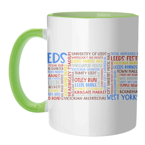 City Of Leeds Design - unique mug by All About Words Designs